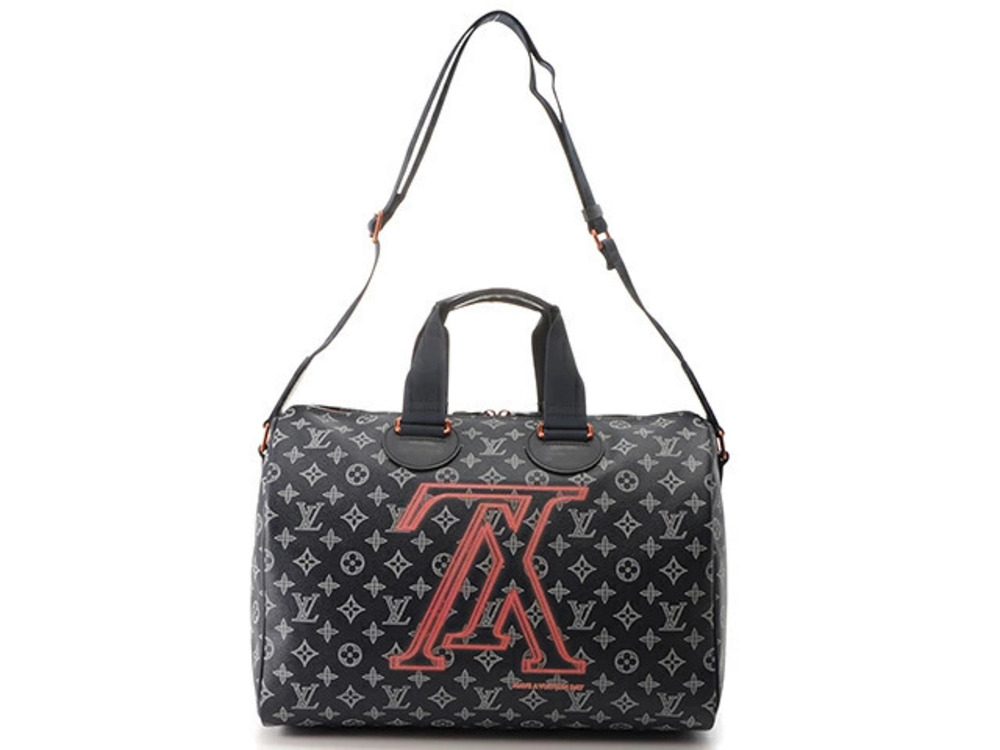 LOUIS VUITTON Speedy Bandouliere Mono Ink Marine Blue Corail